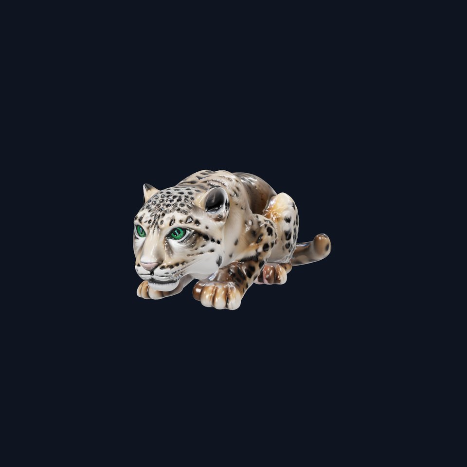Elusive Snow Leopard Sculpture model pack